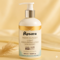 Apsara Miami Sunset light moisturizing lotion bottle on a beige background